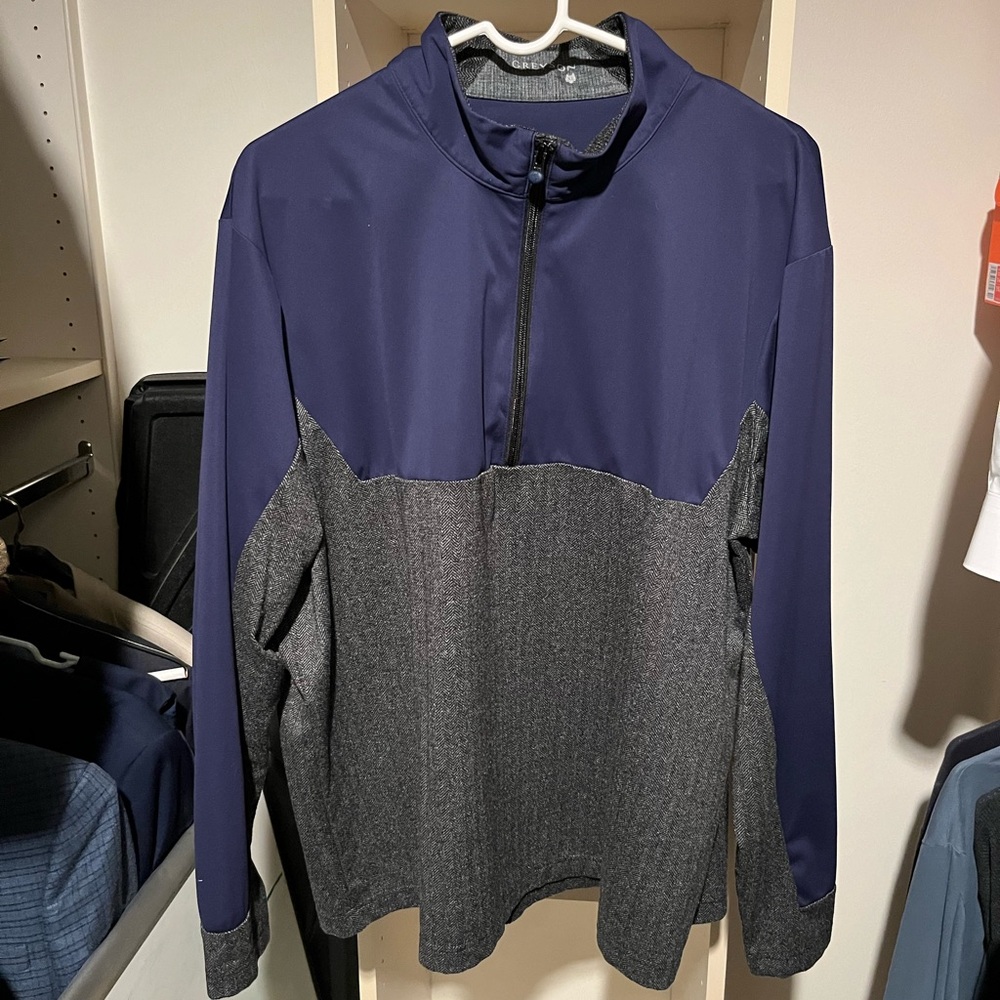 Greyson Comanche Half Zip, size XL, Blue and Gray, great used shape